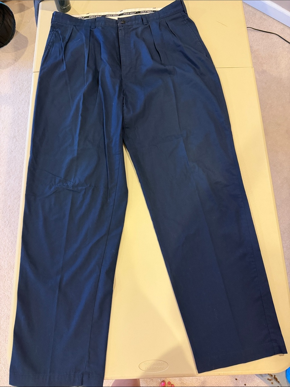 Polo Ralph Lauren golf 38x32 Men's Navy Pleated Chinos